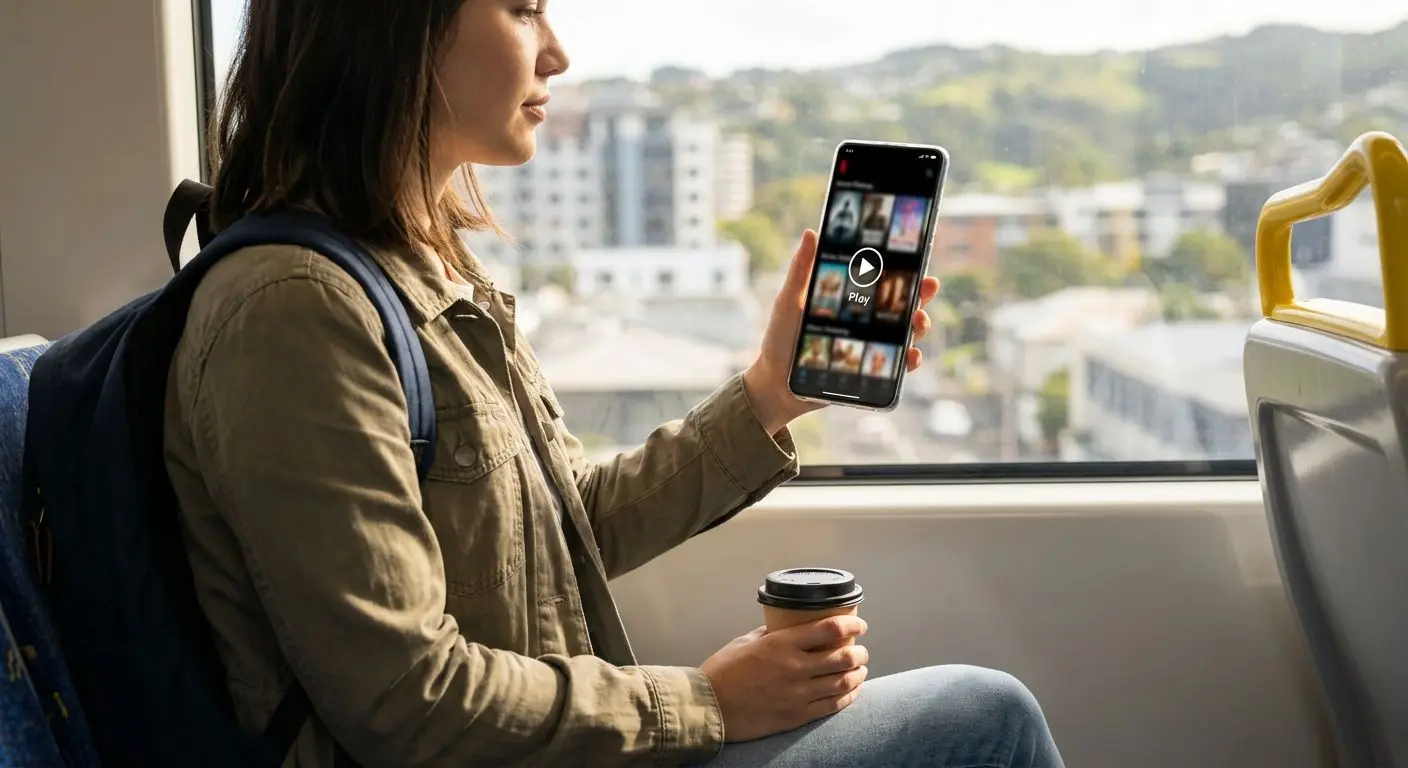 Mobile user in a New Zealand setting accessing the SpinBet-style app on a smartphone