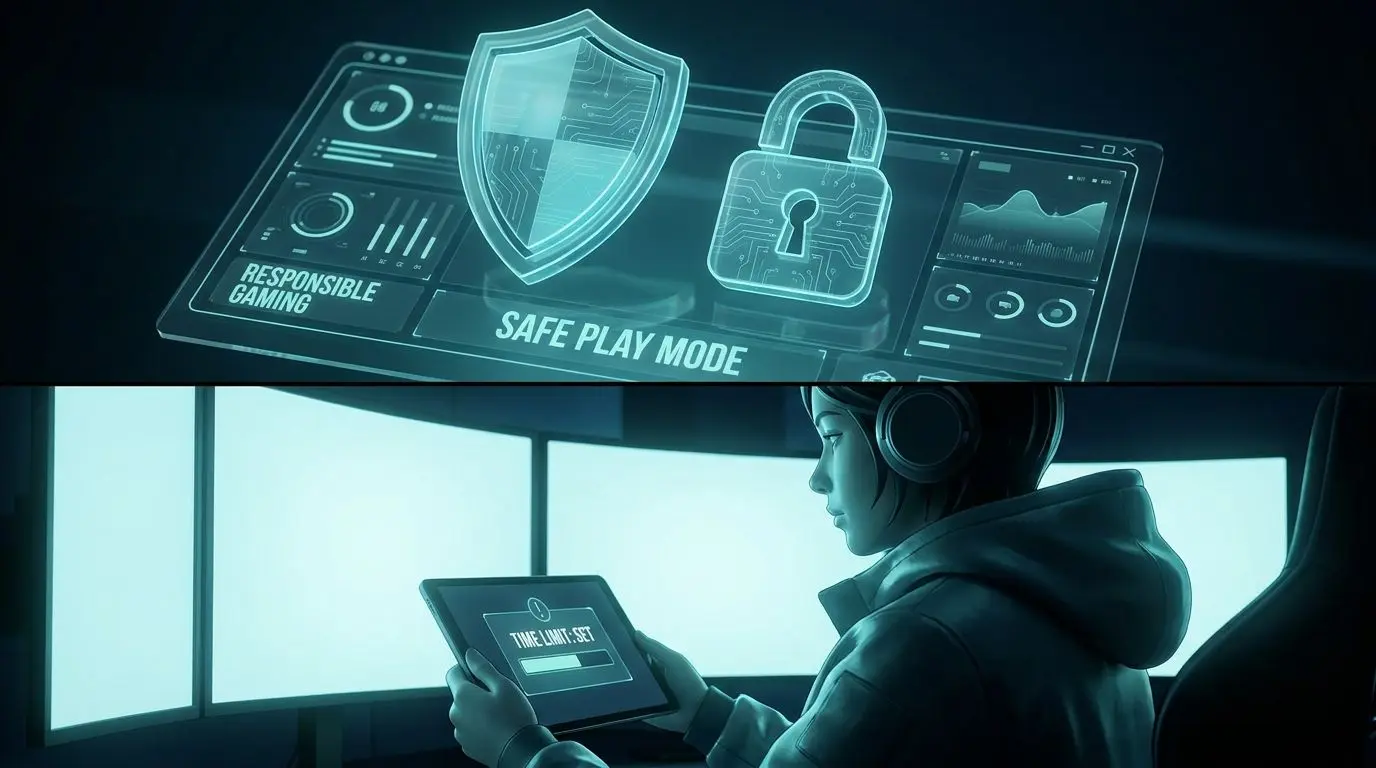 Security and responsible play visual over online gaming interface