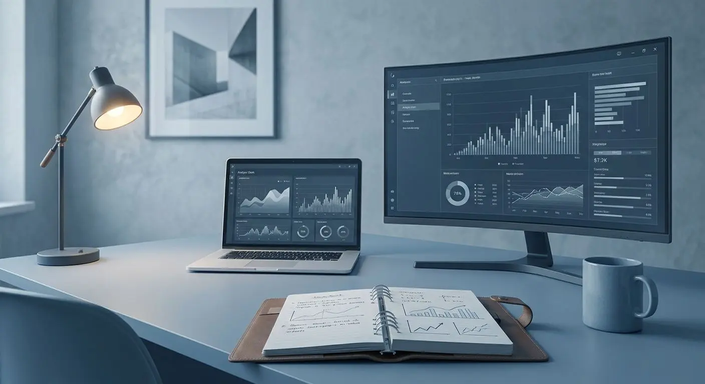 Expert review workspace visual for slot guide article