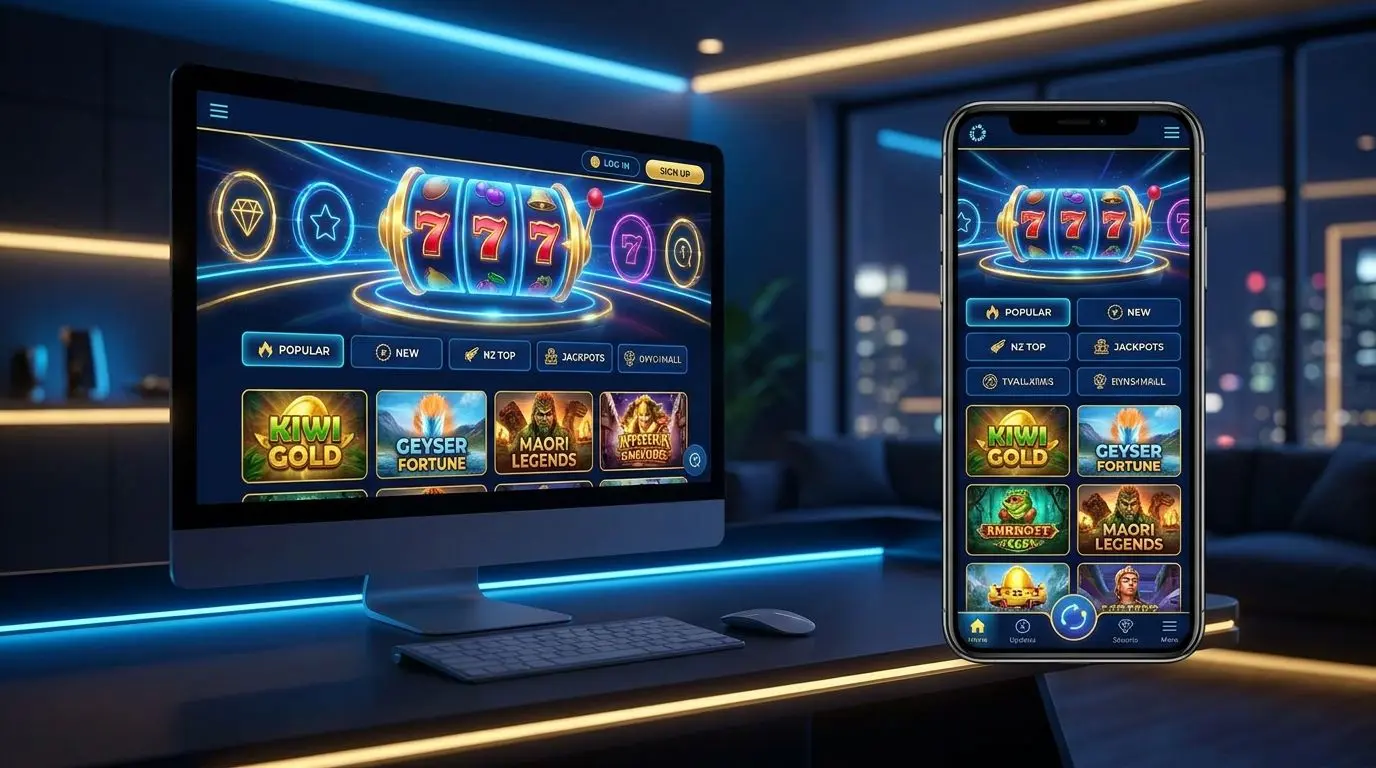 Slots lobby interface overview for NZ players