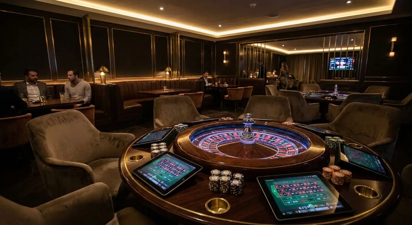 Exclusive VIP lounge style gaming setting with premium atmosphere