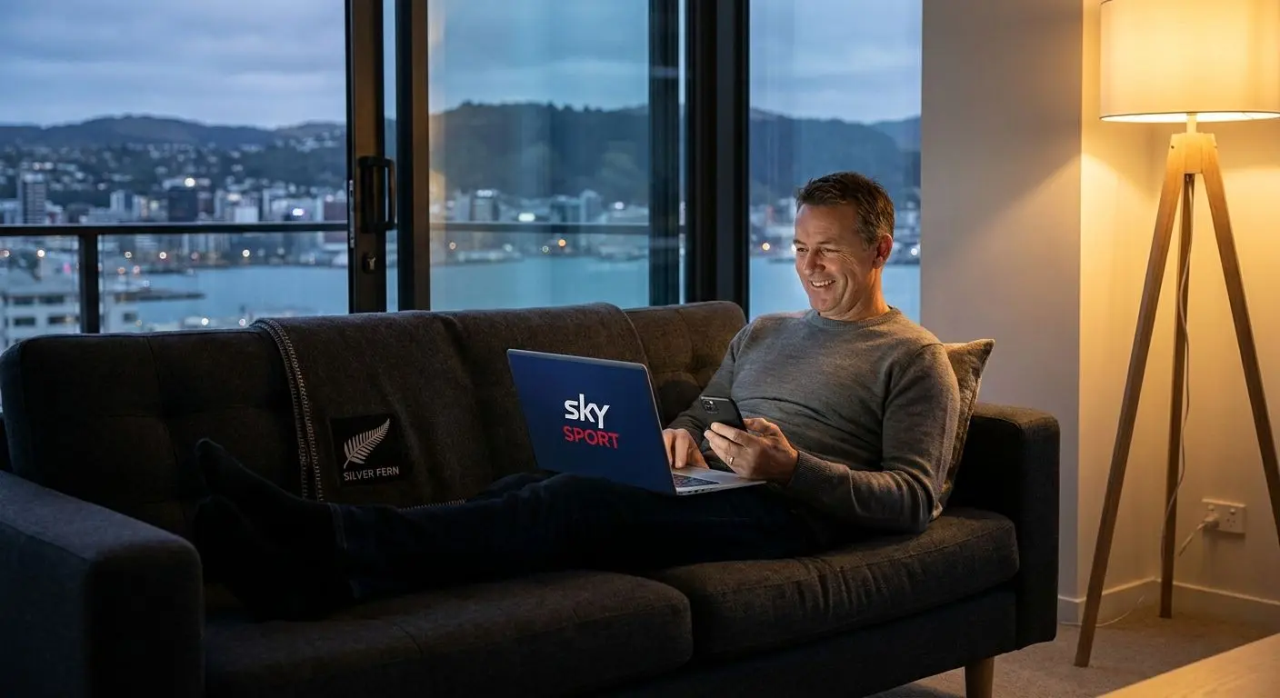 NZ player using mobile and laptop for VIP gaming access