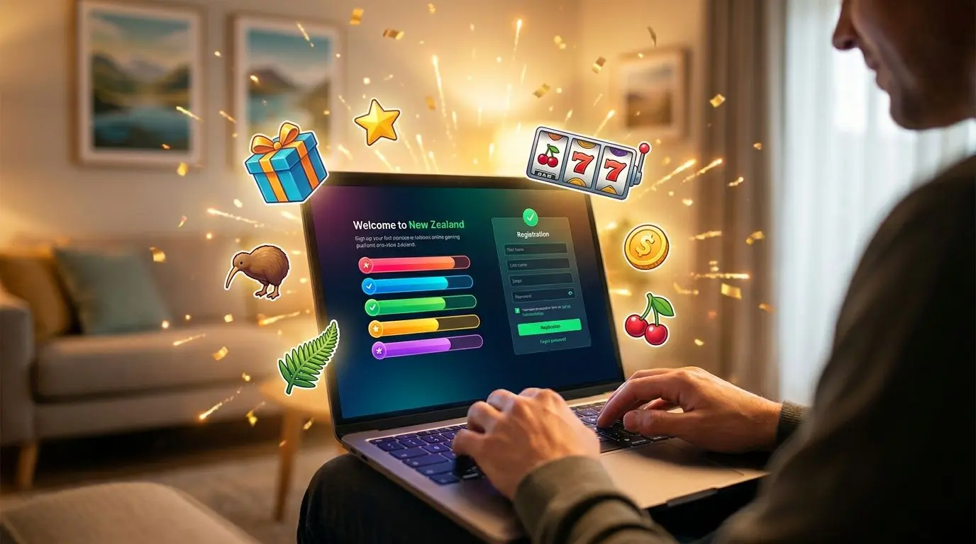 New player registering for a SpinBet NZ welcome offer