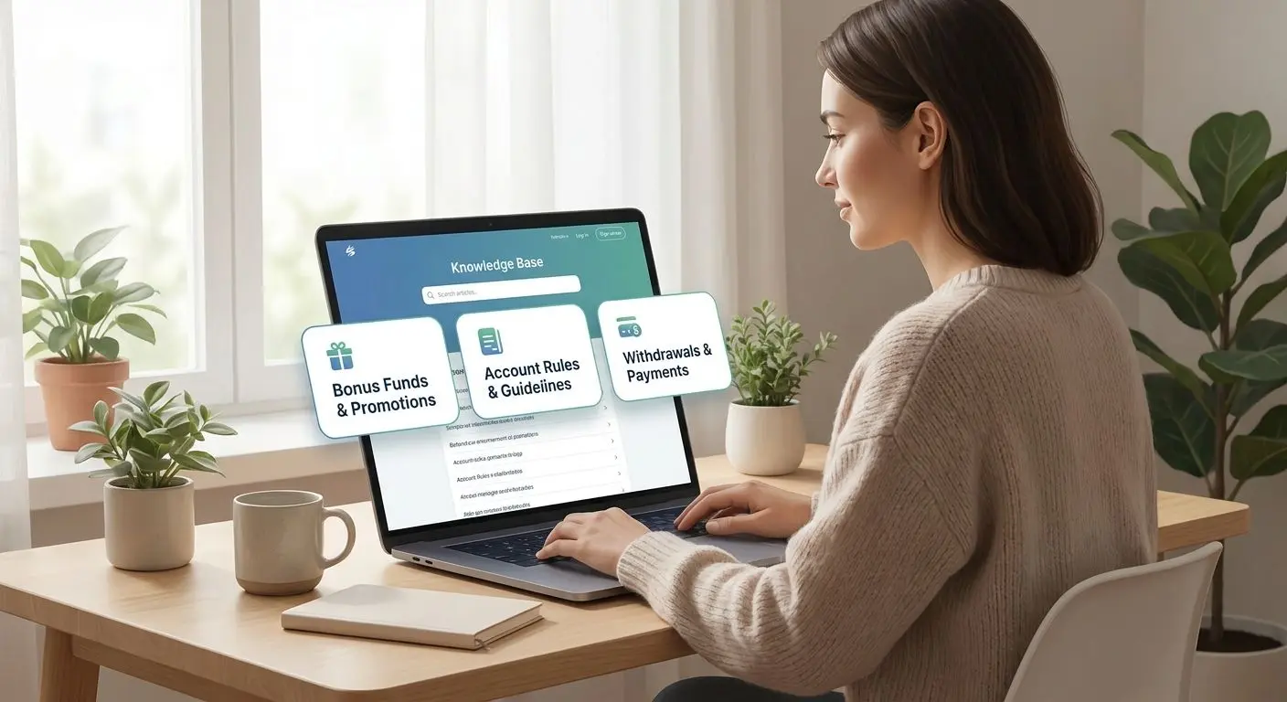 Spinbet NZ help resources overview User browsing help resources about bonus balances and withdrawals